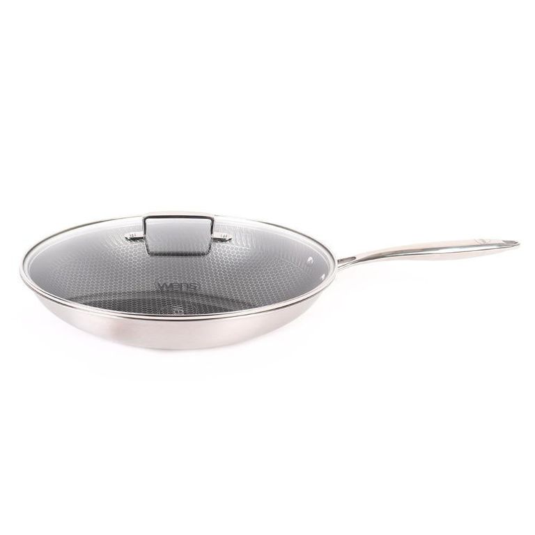 Wok Con Tapa 30 Cm, Honey Comb