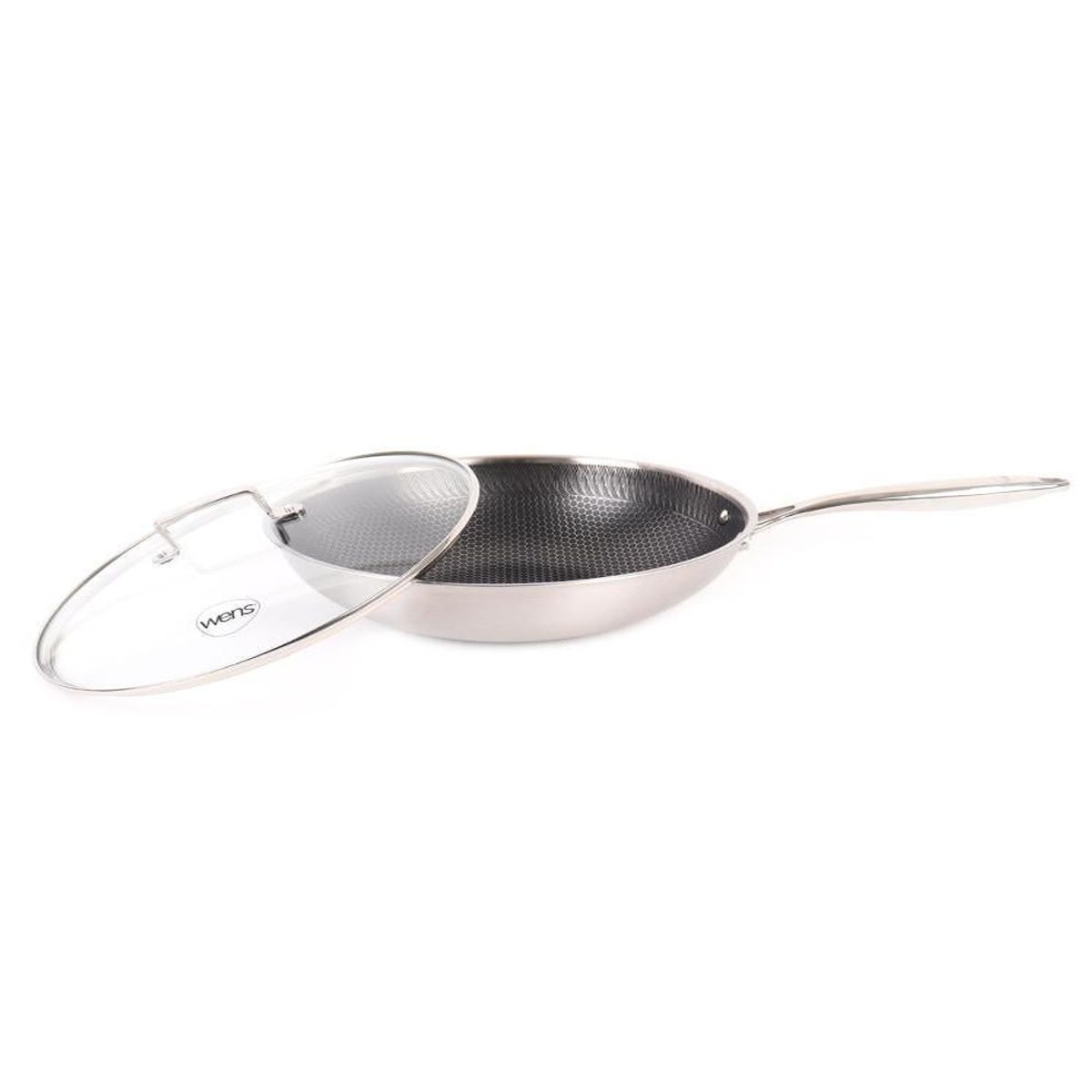 WENS - Wok Con Tapa 30 Cm, Honey Comb Wens