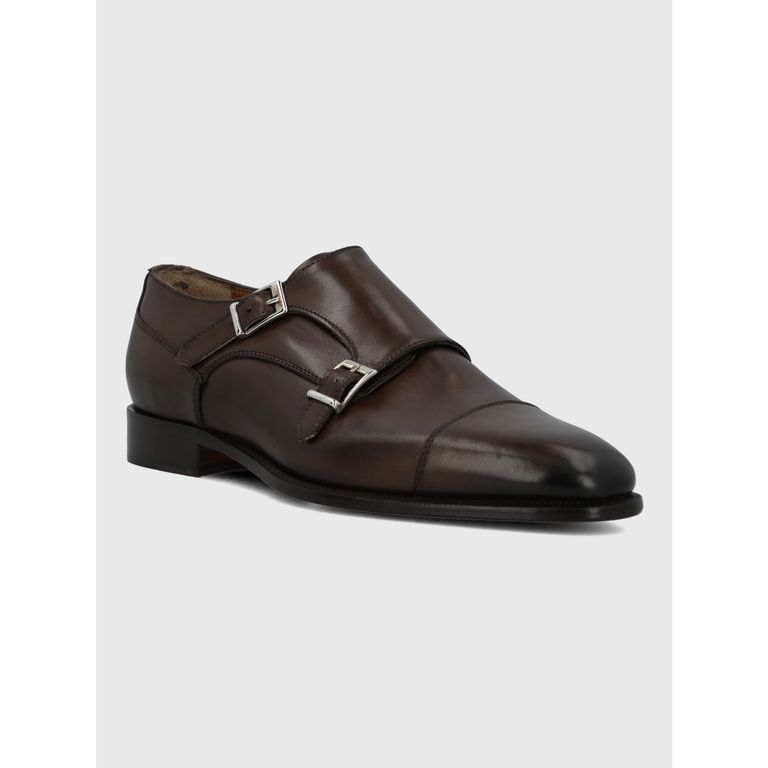 Zapato Italiano Cuero Hombre Macelli Café