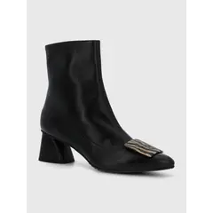 HUSH PUPPIES - Botin Brunate Cuero Mujer Bertani Negro