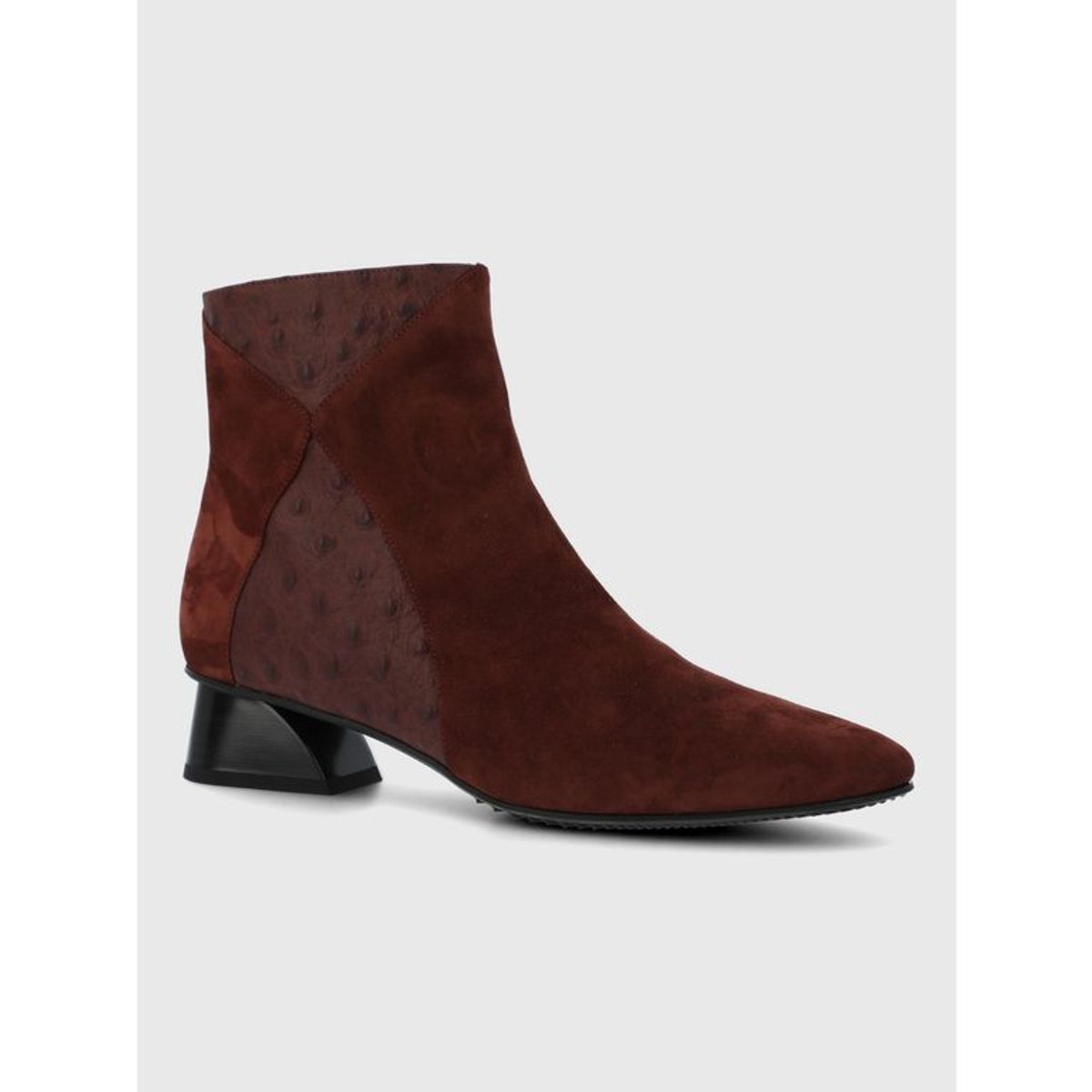 HUSH PUPPIES - Botin Brunate Cuero Mujer Pinedo Burdeo HUSH PUPPIES