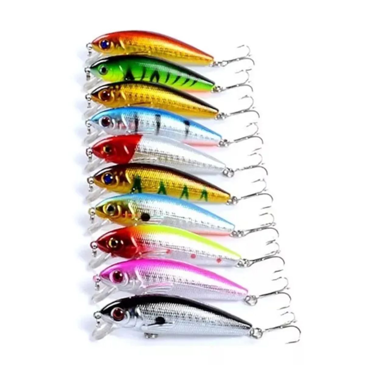 GENERICO - Pack 10 Señuelos Pesca Rapala 7.2cm Lenguado Corvina