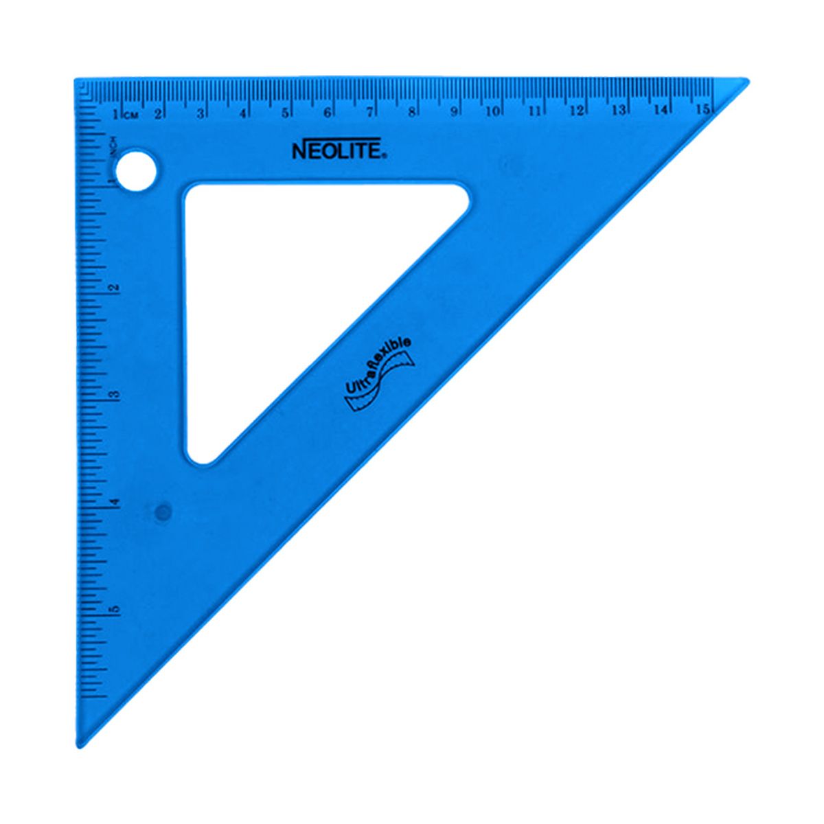 NEOLITE - Set Geometría 4 Piezas Ultraflexible 30cm Linea Kids Neolite Azul