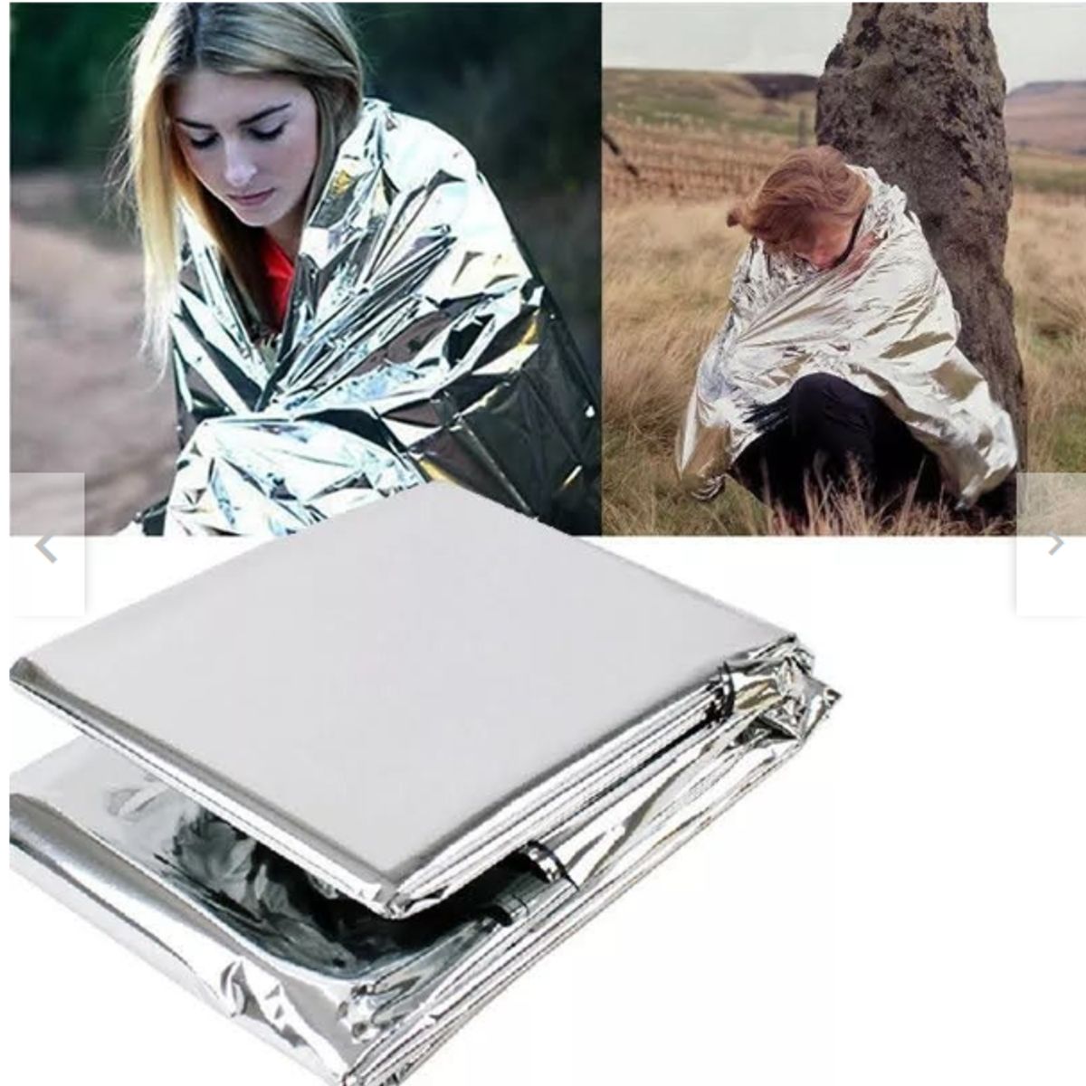 GENERICO - Pack 5 Mantas Termicas Emergencia Trekking 160x210 cm