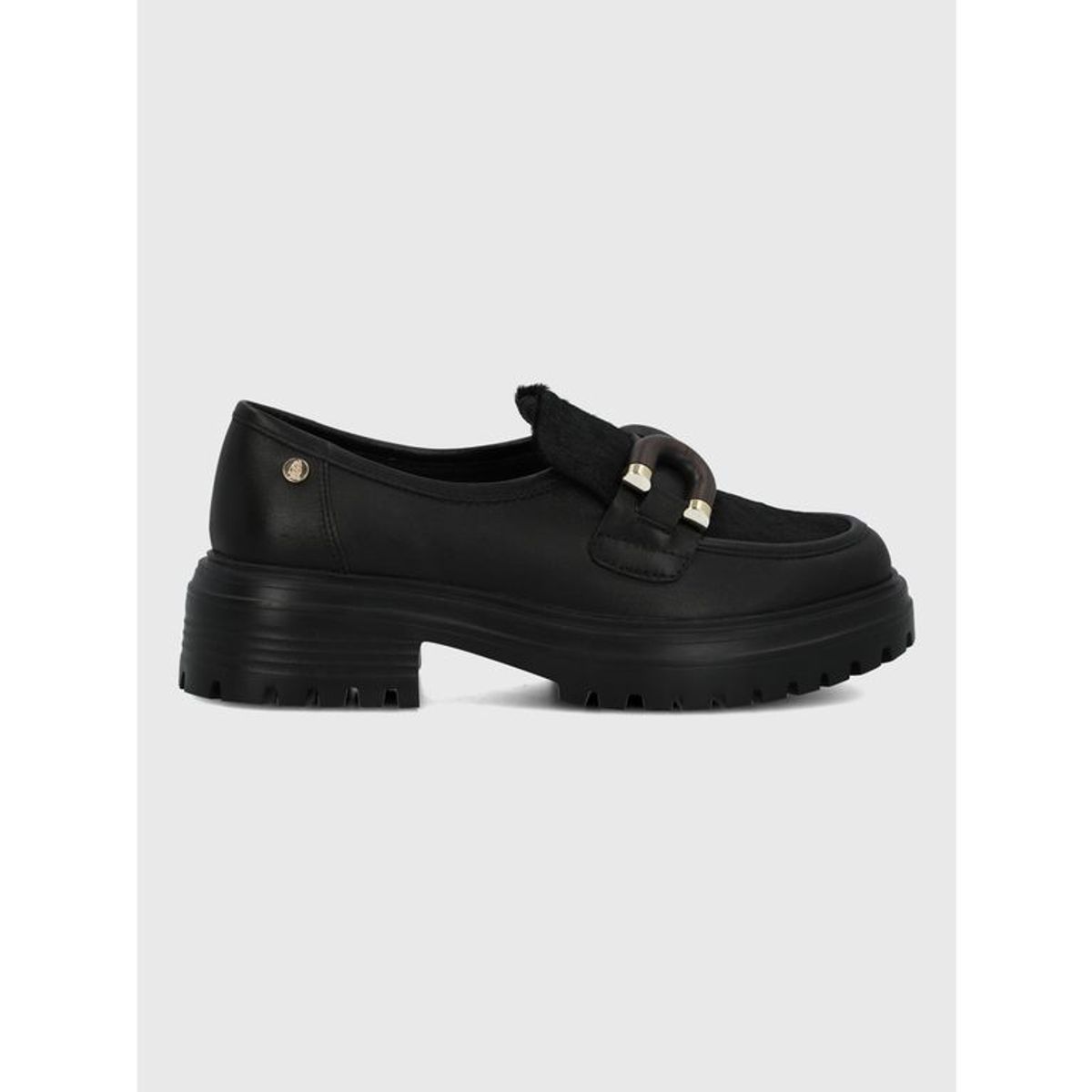 HUSH PUPPIES - Mocasin Cuero Mujer Botana Negro HUSH PUPPIES