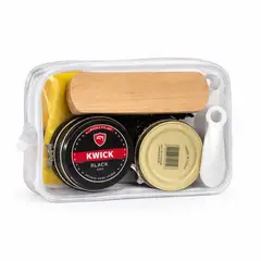 GENERICO - Kit Lustrador Zapatos 6 Piezas Cepillo Cera Caja 17x13cm