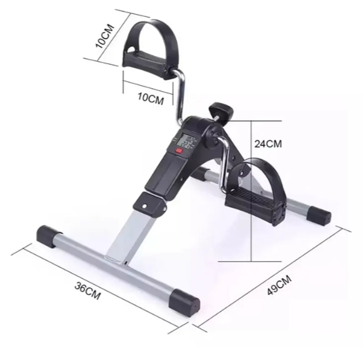GENERICO - Pedalera Manos Pies Rehabilitacion Plegable Con Monitor LCD
