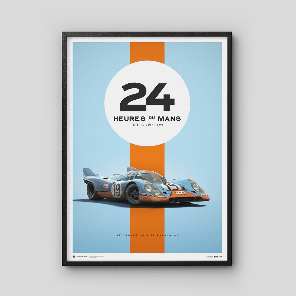 GENERICO - Cuadro Auto Porsche 917 - Gulf - 24h Horas Le Mans + Marco