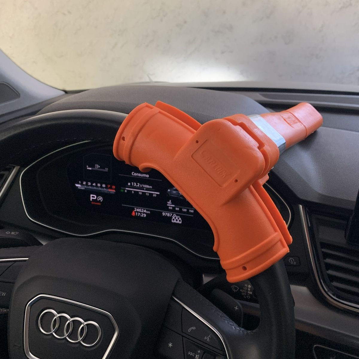 OEM - Traba Volante Premium Tipo T Metal Antirrobo con Llaves