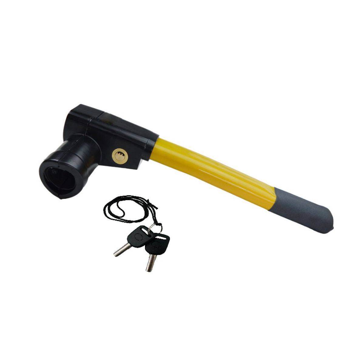 GENERICO - Traba Volante Premium Tipo T Metal Amarillo - Negro