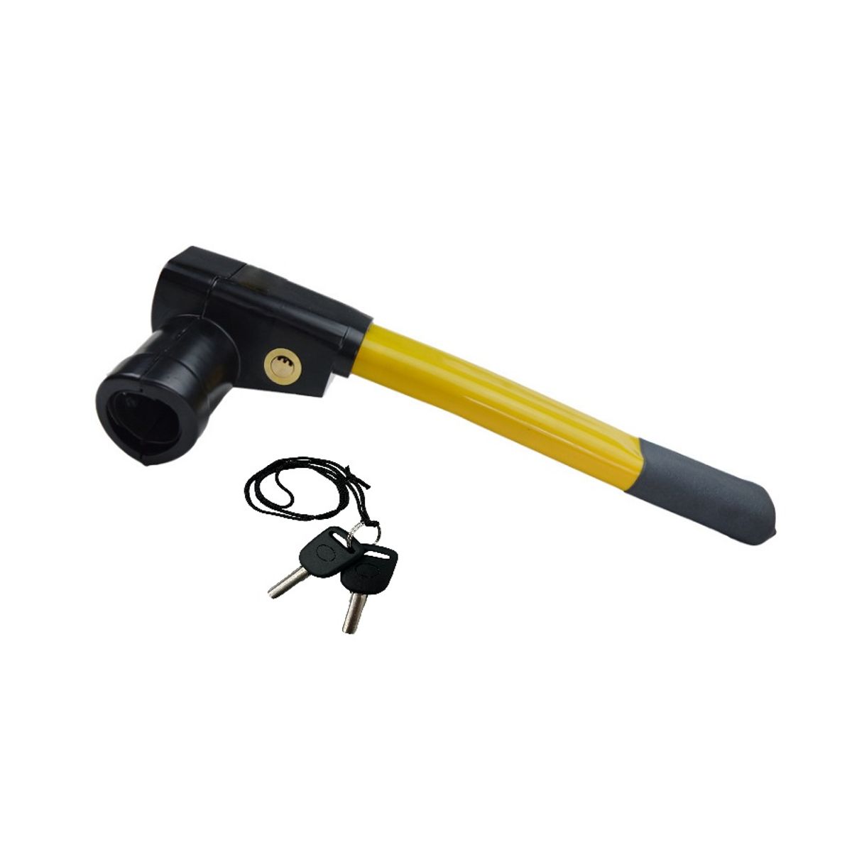 GENERICO - Traba Volante Premium Tipo T Metal Amarillo - Negro