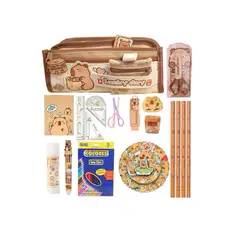 GENERICO - Set Estuche Capibara Escolar Útiles Completos para Ninos