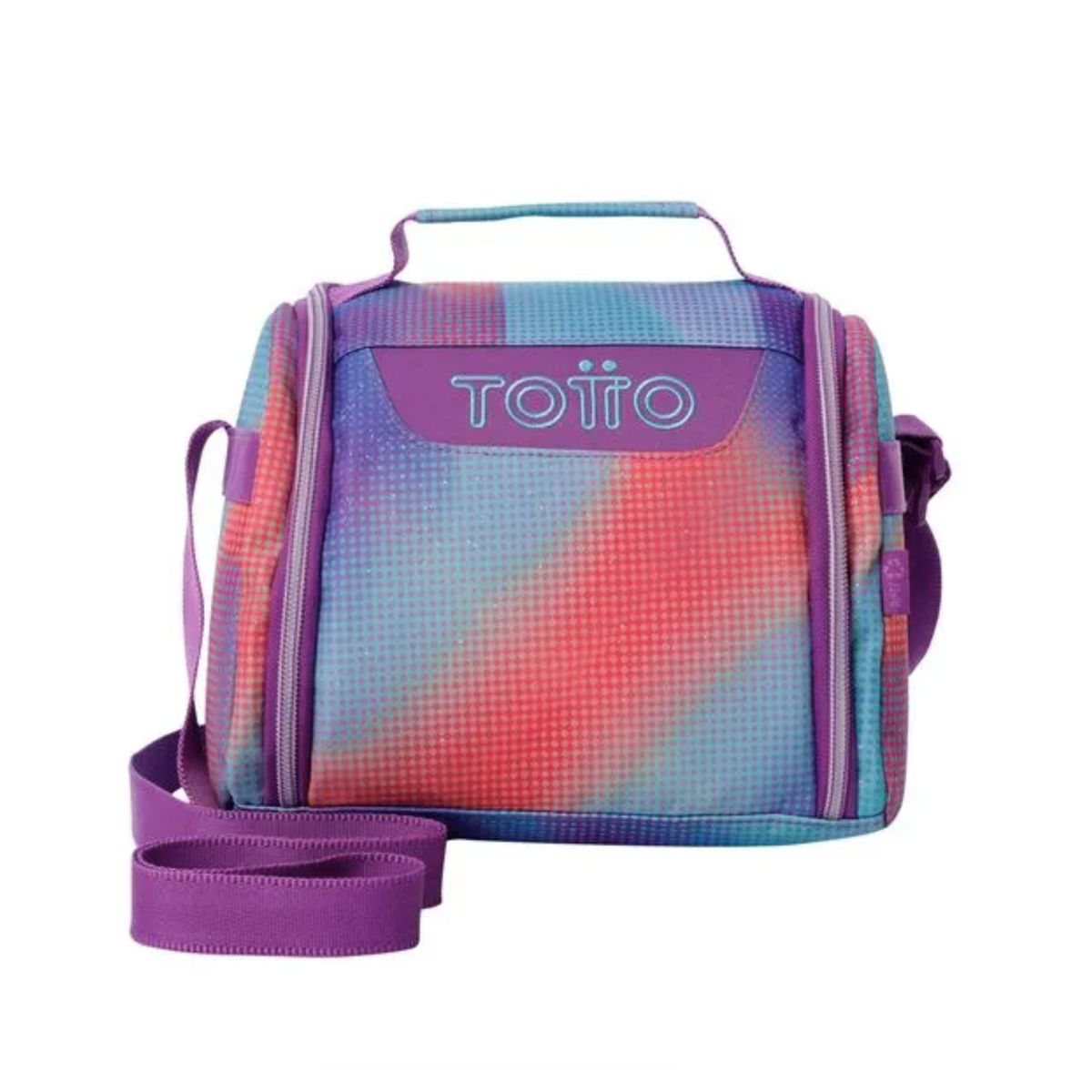 TOTTO - Lonchera Bolso Colación Escolar Glitter Niñoas Totto