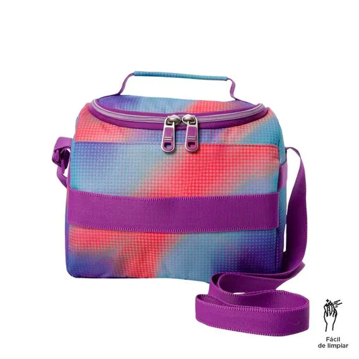 TOTTO - Lonchera Bolso Colación Escolar Glitter Niñoas Totto