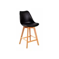 HABITA2 CHILE - Taburete Tulip Wood Acolchado 66cm