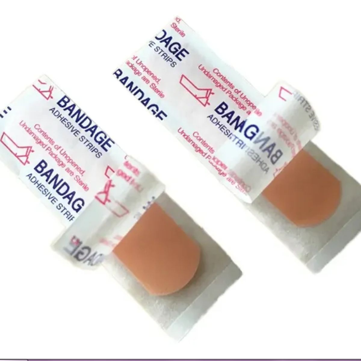 GENERICO - 100 Curitas Banditas Adhesivas Tamaño 18mm X 70mm 1 Caja
