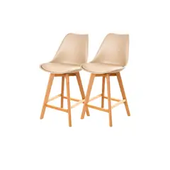 HABITA2 CHILE - Pack 2 Taburetes Tulip Wood 66 cm