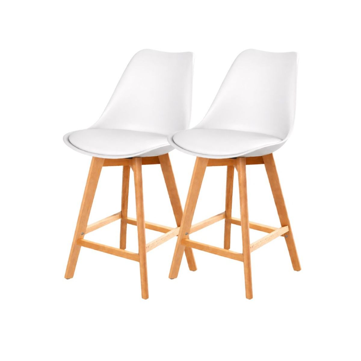 HABITA2 CHILE - Pack 2 Taburetes Tulip Wood 66 cm