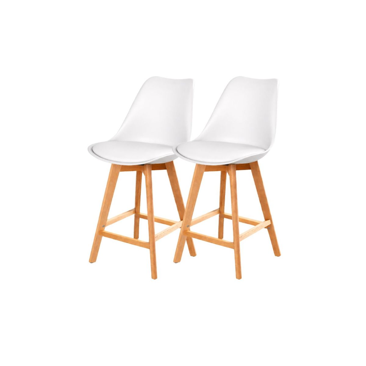 HABITA2 CHILE - Pack 2 Taburetes Tulip Wood 66 cm