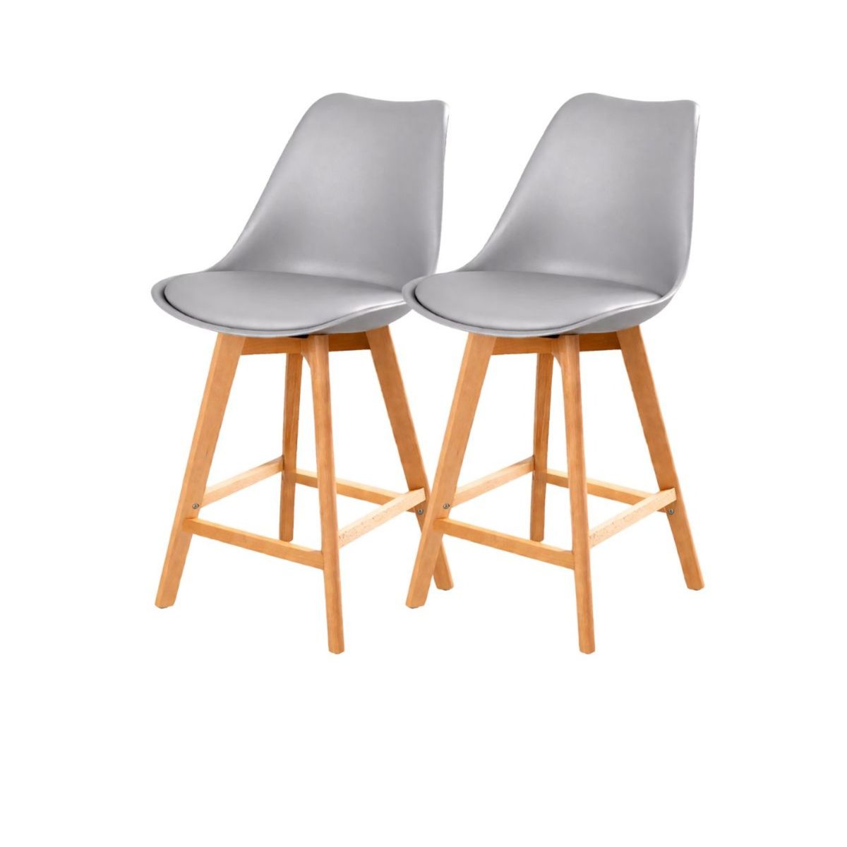 HABITA2 CHILE - Pack 2 Taburetes Tulip Wood 66 cm