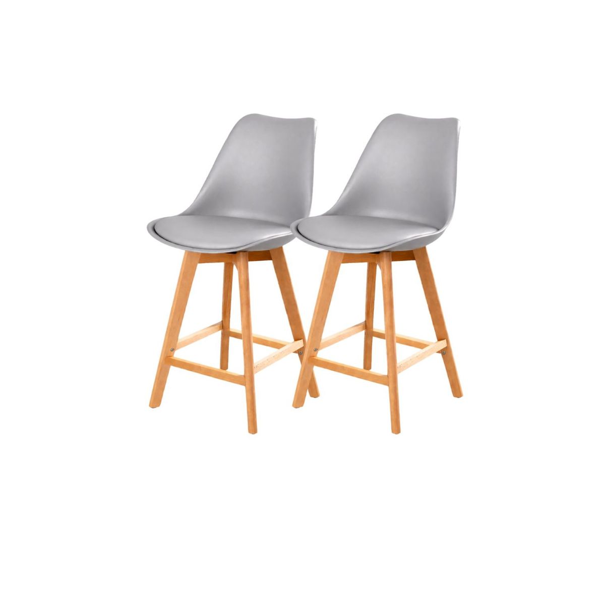 HABITA2 CHILE - Pack 2 Taburetes Tulip Wood 66 cm