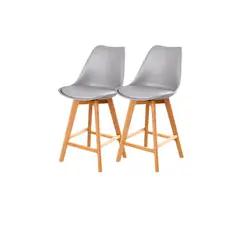 HABITA2 CHILE - Pack 2 Taburetes Tulip Wood 66 cm