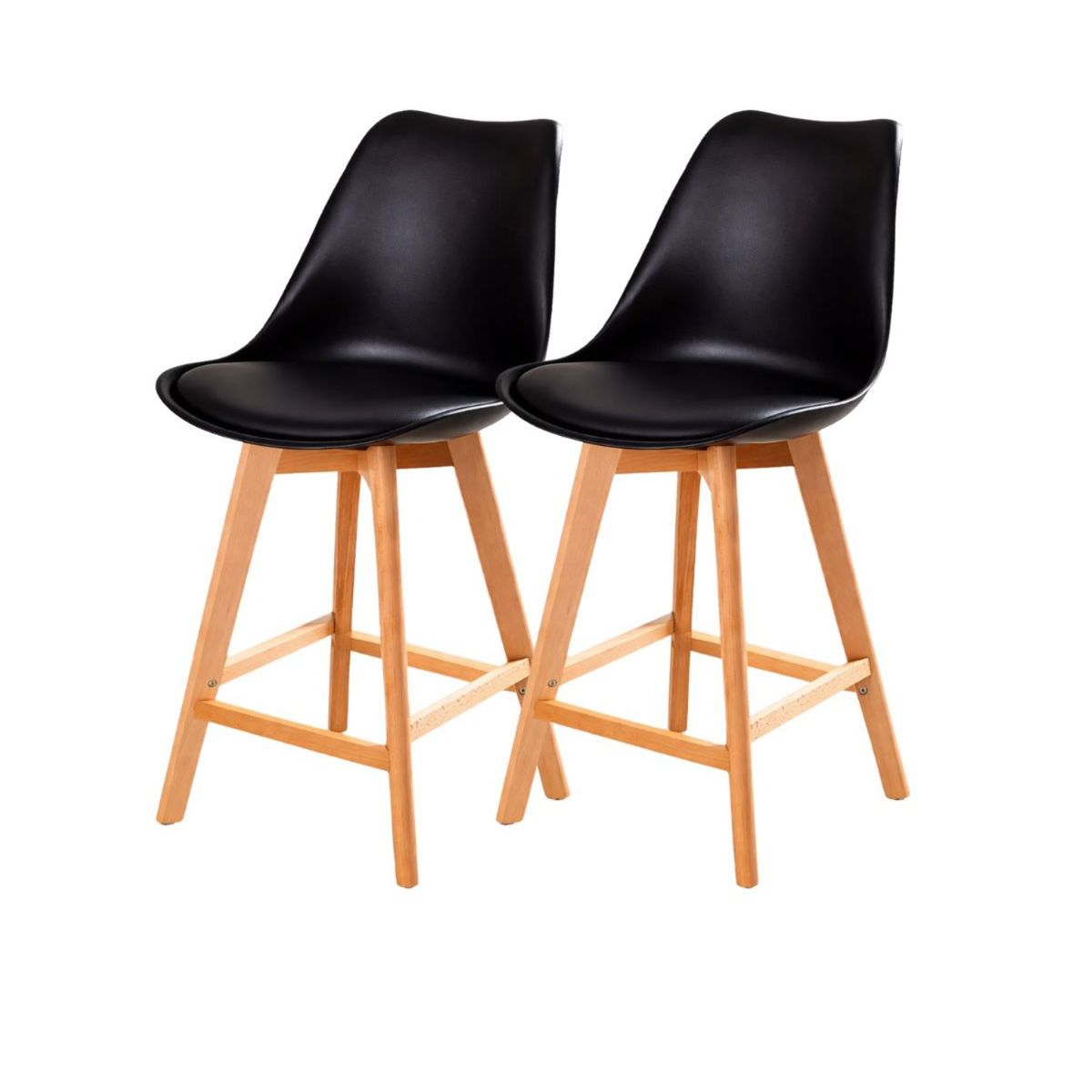 HABITA2 CHILE - Pack 2 Taburetes Tulip Wood 66 cm