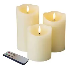 MOVI - Set 3 Velas Led Decorativas con Control Remoto