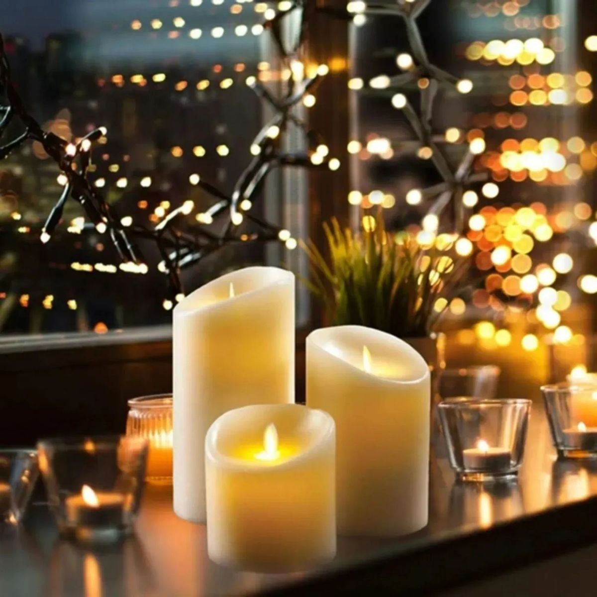MOVI - Set 3 Velas Led Decorativas con Control Remoto