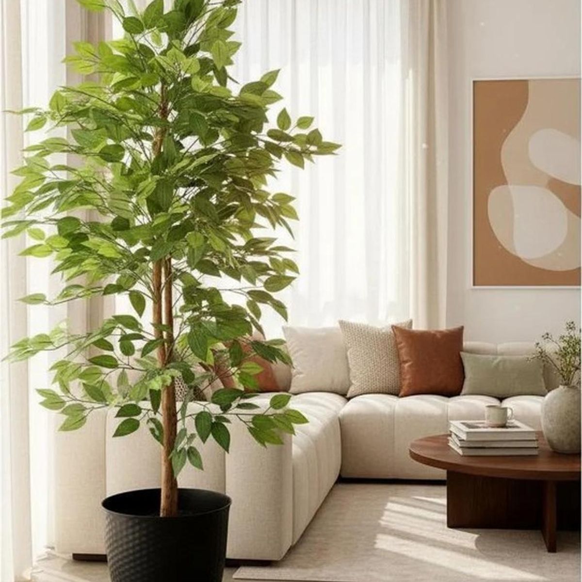 ARBUSTO REAL - Planta Artificial Ficus 160 Cm. Premium 1008 Hojas Verde 160 Cm