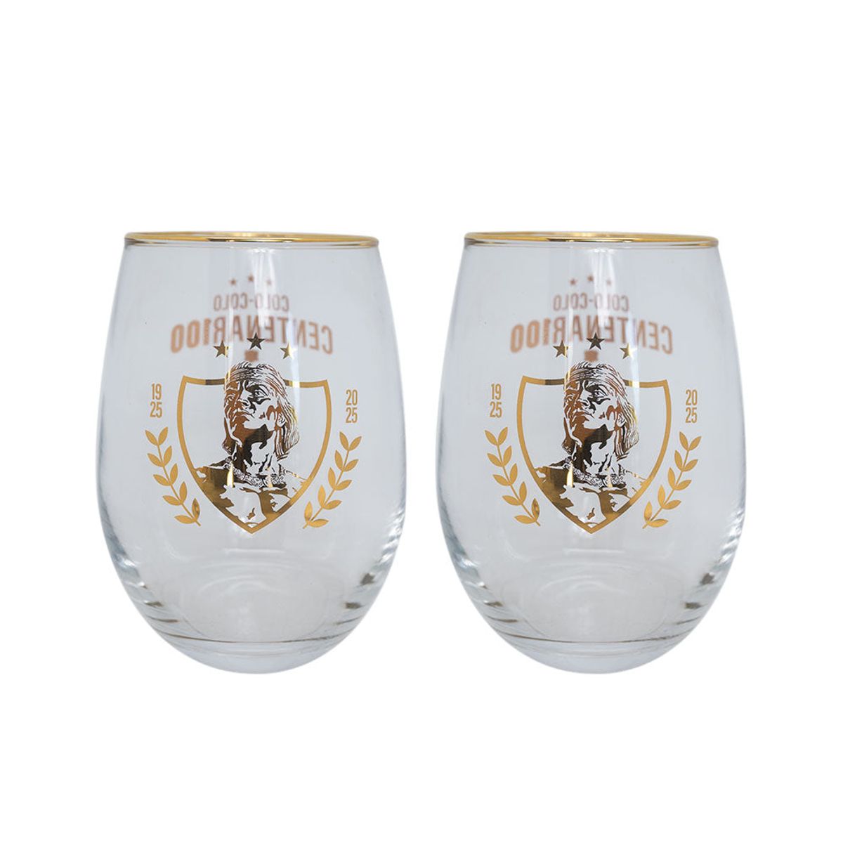 TITANIO - SET 2 VASOS REDONDO COLO COLO CENTENARIO