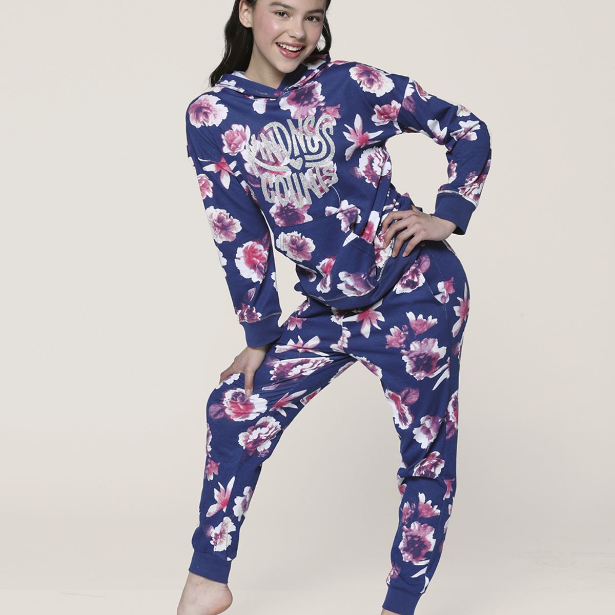 LADY GENNY - Pijama Algodón Con Capucha Niñas - Ternura Y Brillo