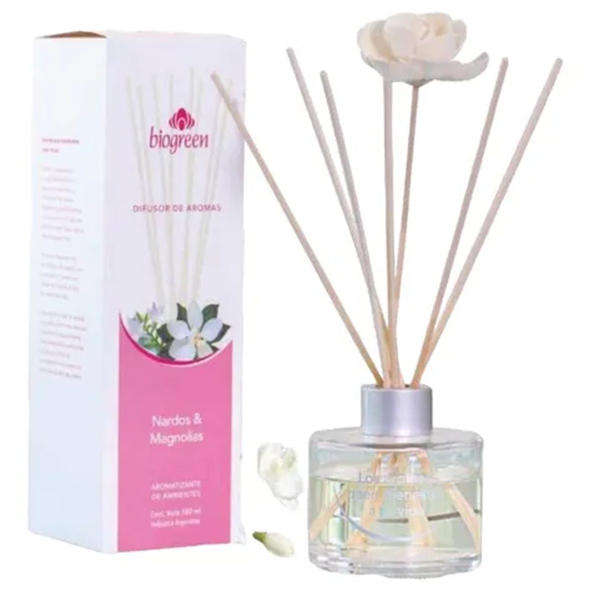GENERICO - DIFUSOR DE AROMAS NARDOS & MAGNOLIAS 100ML - BIOGREEN