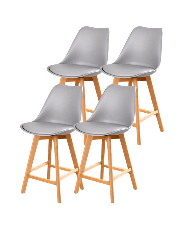 Pack 4 Taburetes Tulip Wood 66 cm