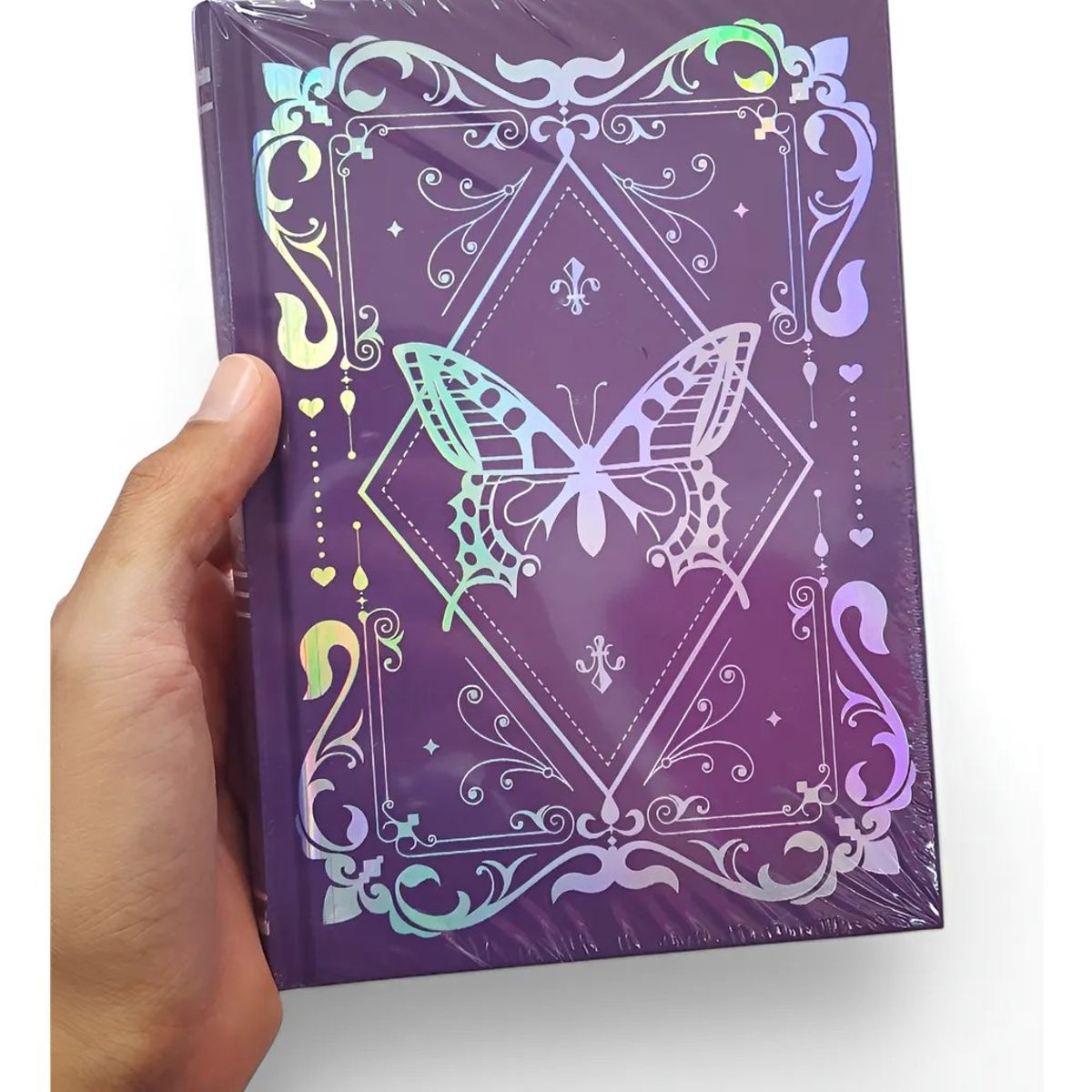 GENERICO - LIBRETA /CUADERNO CON TAPA DURA  MARIPOSAS–  100% NEGRA + LAPICES
