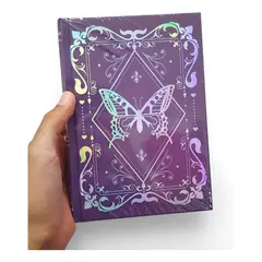 GENERICO - LIBRETA /CUADERNO CON TAPA DURA MARIPOSAS– 100% NEGRA + LAPICES