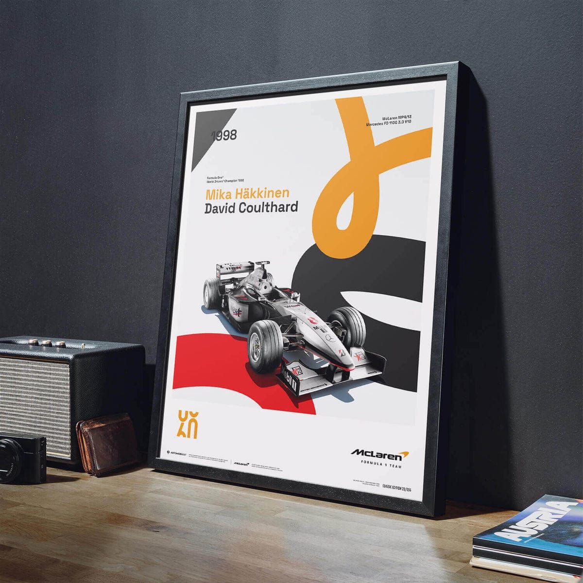 GENERICO - Cuadro Formula 1 Mika Häkkinen Y David Coulthard F1 + Marco