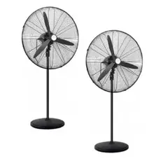 GENERICO - X2 Ventilador Industrial Tipo Turbina De Alta Potencia Negro Acero 3