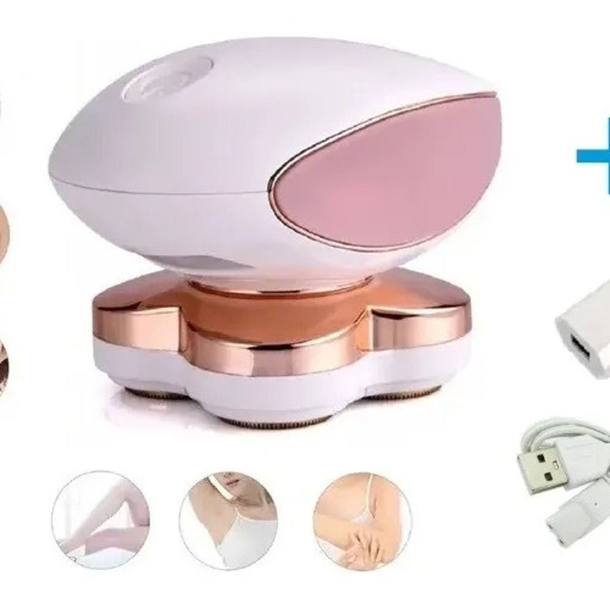 GENERICO - Depiladora Cuerpo Portátil Recargable Usb Rasura Color Rosa