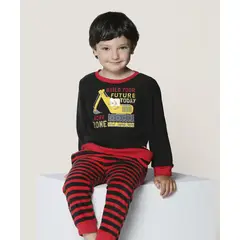 LADY GENNY - Pijama Micropolar Bomberos Niños - Aventuras Nocturnas