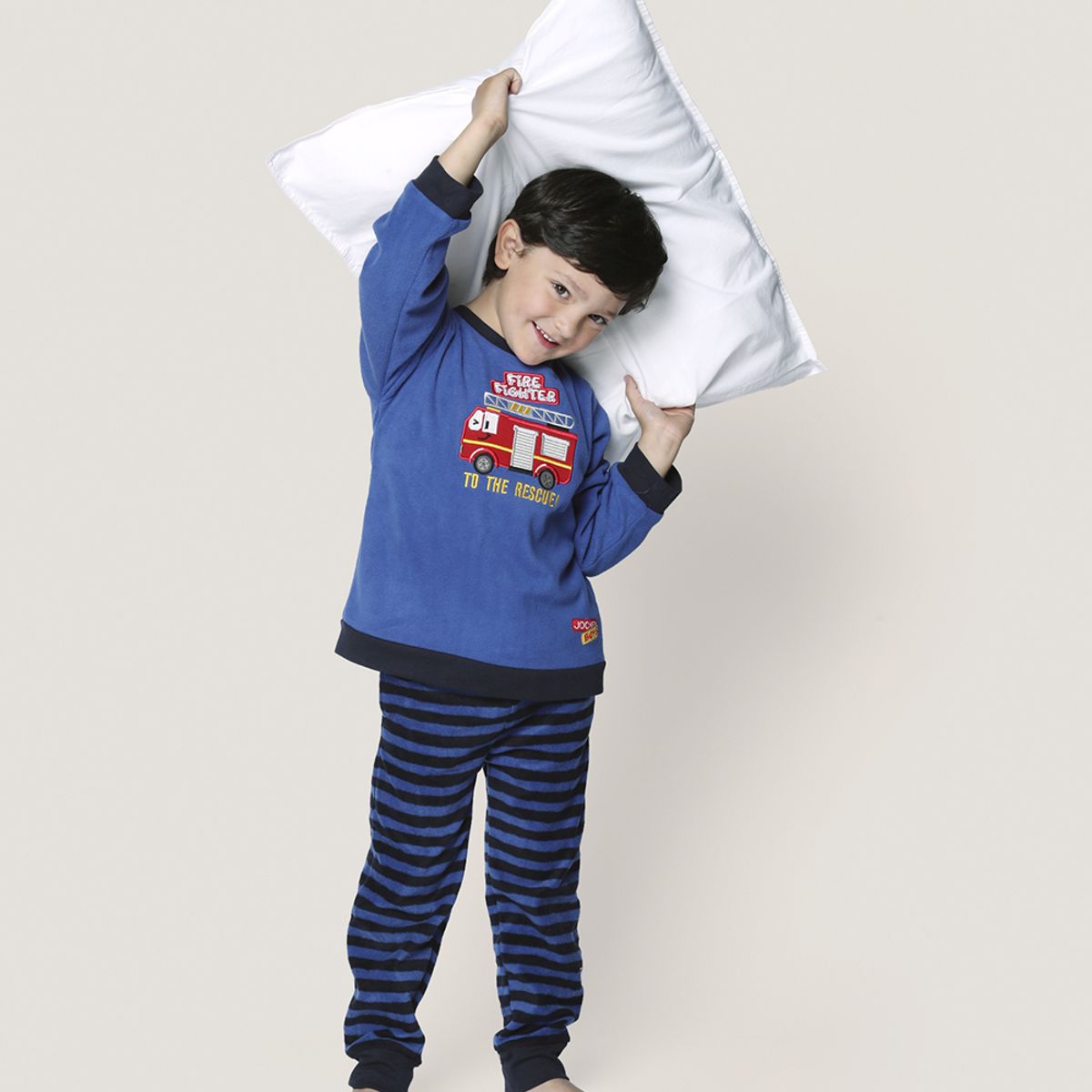 LADY GENNY - Pijama Micropolar Bomberos Niños - Aventuras Nocturnas
