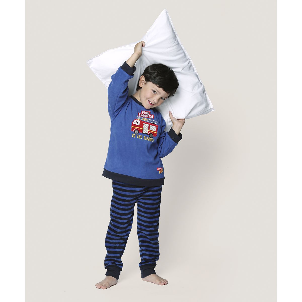LADY GENNY - Pijama Micropolar Bomberos Niños - Aventuras Nocturnas