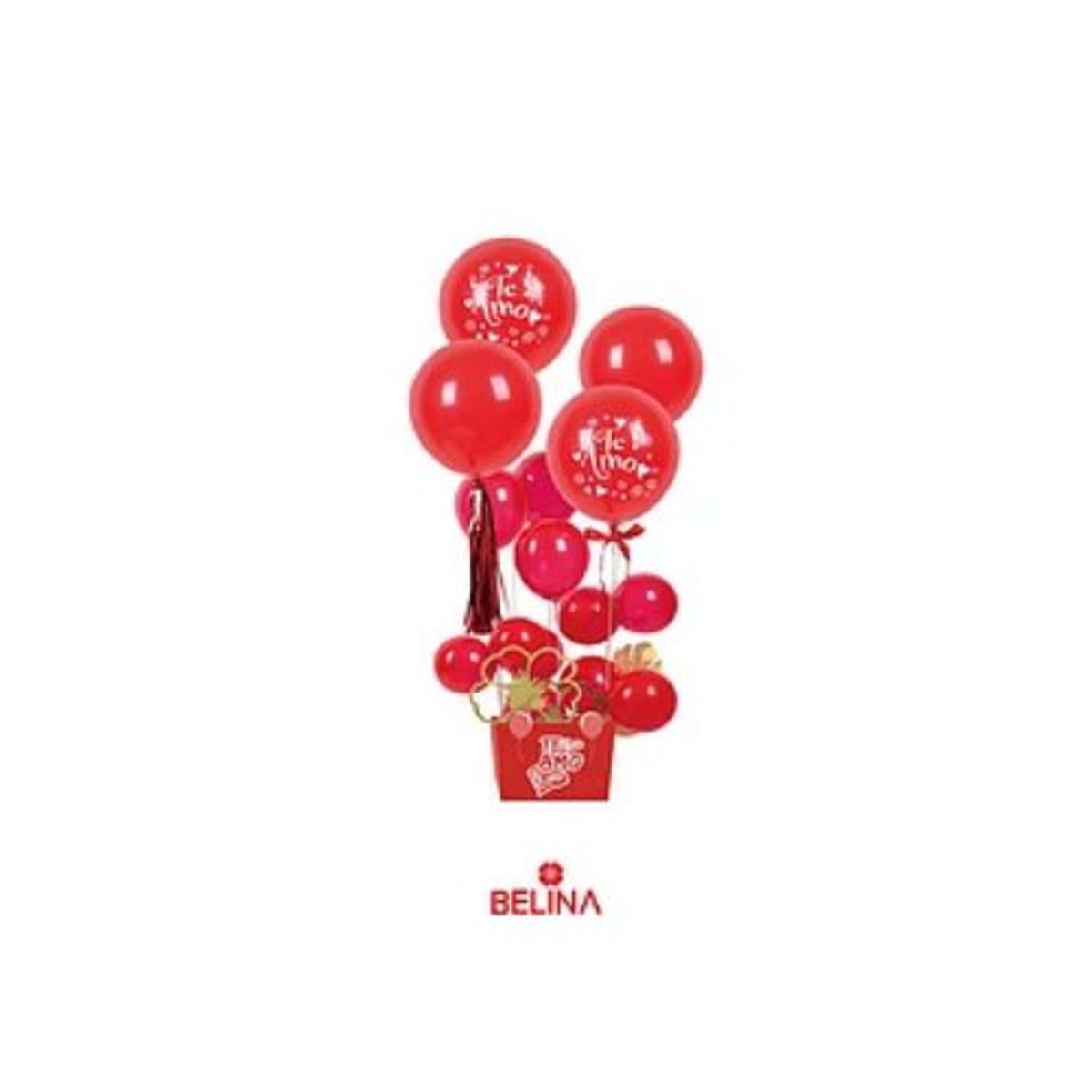 GENERICO - Set de globos te amo con caja