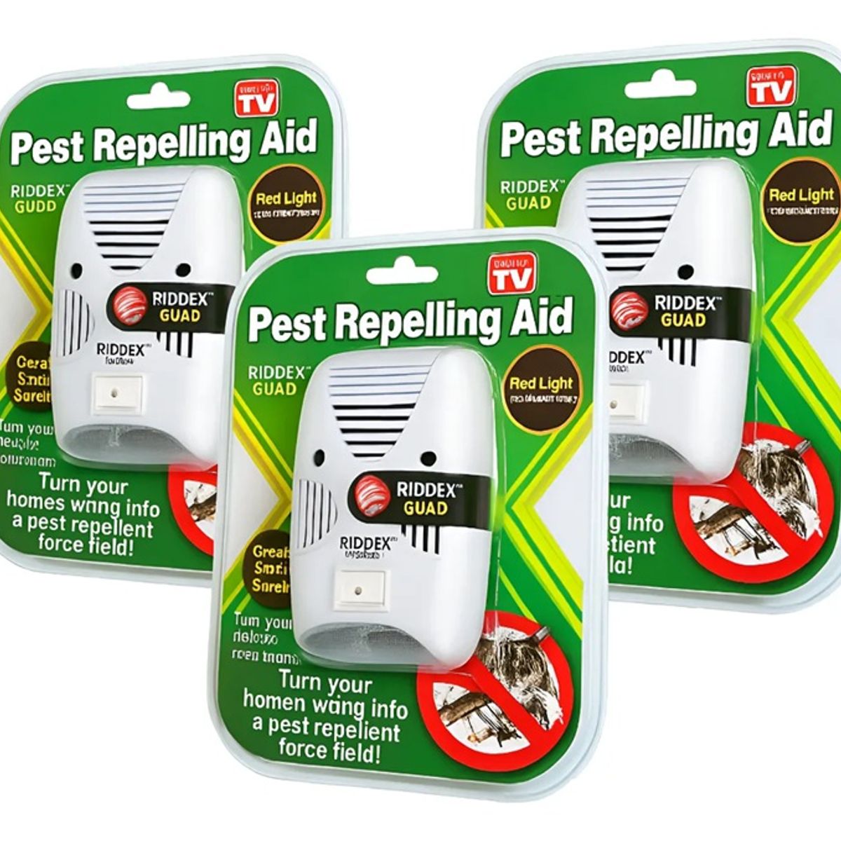 GENERICO - Pack 3 Repelente Ultrasónico Antiplagas Ratones Insectos