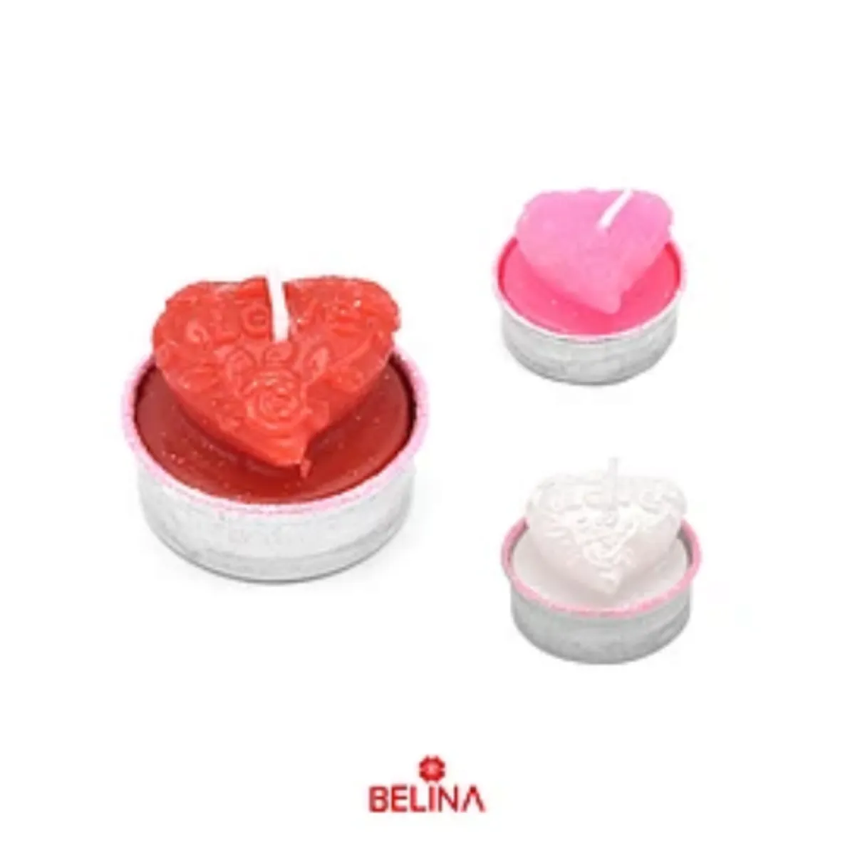 GENERICO - Vela en forma de corazón 14x9x4cm