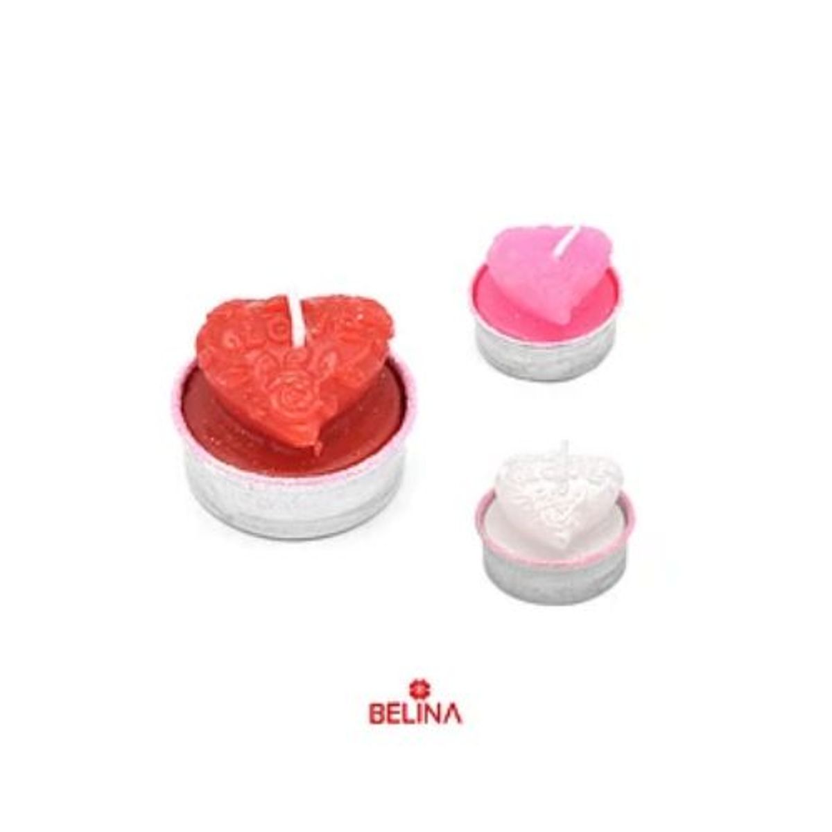 GENERICO - Vela en forma de corazón 14x9x4cm