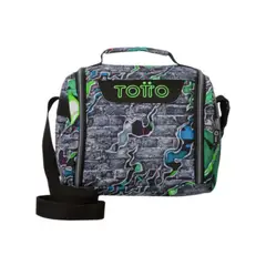 TOTTO - Lonchera Bolso Colación Escolar Resaltador Gris