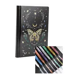 GENERICO - LIBRETA /CUADERNO CON TAPA DURA MARIPOSAS AM + LAPICES