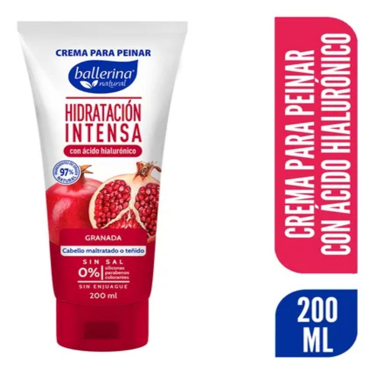 BALLERINA - Ballerina Crema Para Peinar Granada- Ácido Hialuronico 200ml