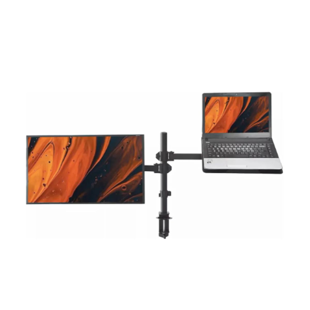 GENERICO - Soporte Monitor Y Notebook Brazo Articulado Escritorio Gamer Negro
